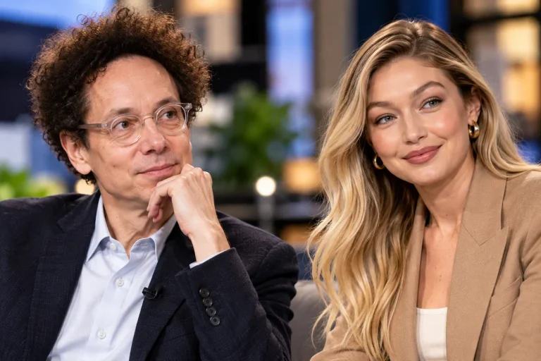 Malcolm Gladwell and Gigi Hadid